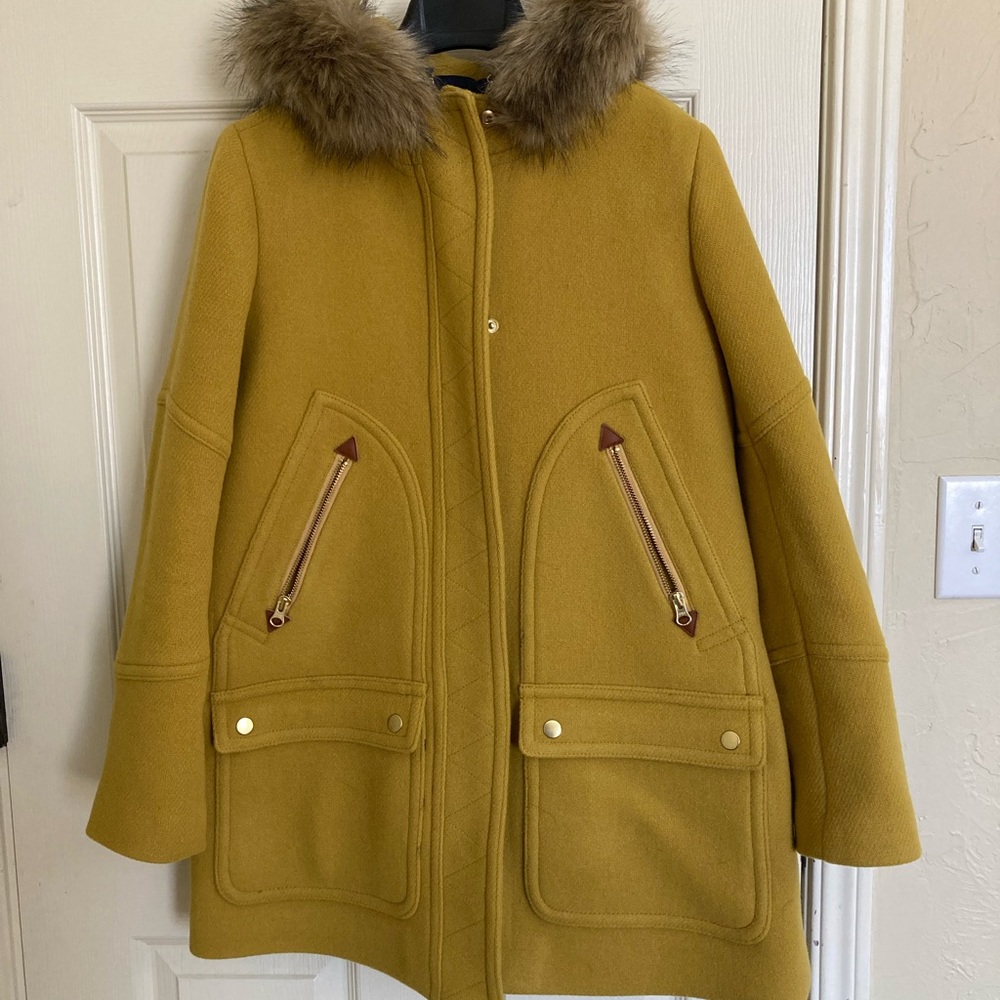 JCrew Chateau Parka melton wool coat size 8P